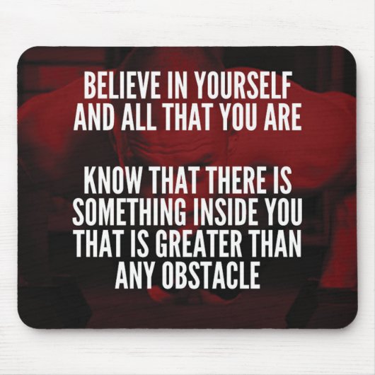 Vertrauen Sie sich selbst - Workout Motivierend Mousepad (Vorne)