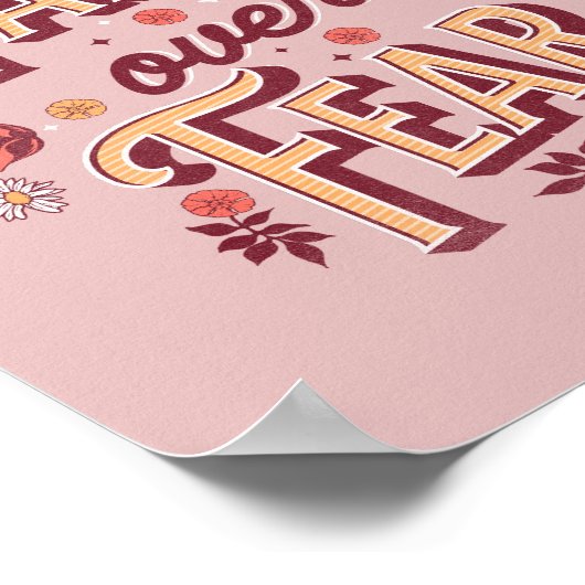 Vertrauen über Angst beim Textdesign Poster (Ecke)