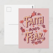Vertrauen über Angst beim Textdesign Postkarte (Vorne/Hinten)