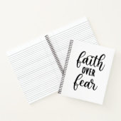 Vertrauen über Angst ermutigende Botschaft Notizblock (Innenseite)