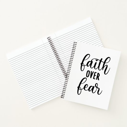 Vertrauen über Angst ermutigende Botschaft Notizblock (Innenseite)