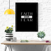 Vertrauen über Angst Motivierend Zitate druckbare  Fotodruck