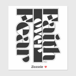 Vertrauen über Angst Retro Christlich Inspiration  Aufkleber