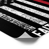 Vertrauen über Angst US Flag Christliches Kreuz Poster (Ecke)