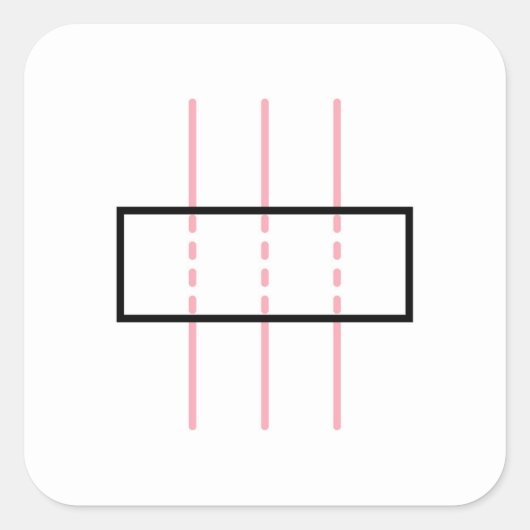 Vertrauen und Ehrlichkeit in Rosa Quadratischer Aufkleber (Vorderseite)