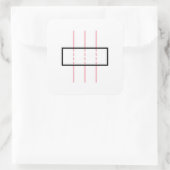 Vertrauen und Ehrlichkeit in Rosa Quadratischer Aufkleber (Tasche)