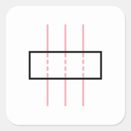 Vertrauen und Ehrlichkeit in Rosa Quadratischer Aufkleber