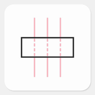 Vertrauen und Ehrlichkeit in Rosa Quadratischer Aufkleber