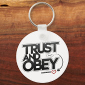 Vertrauen und Gehorsam - Sprichwörter 3:5-6 Schlüsselanhänger (Vorderseite)