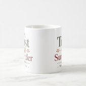 Vertrauen und Hingabe - Moderne christliche Aussag Kaffeetasse (Mittel)