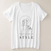 Vertrauen und schöne positive Bejahung Große Größe T-Shirt (Design vorne)