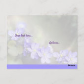 Vertrauen und Vertrauen in Gott Postkarte (Rückseite)