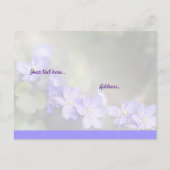 Vertrauen und Vertrauen in Gott Postkarte (Rückseite)