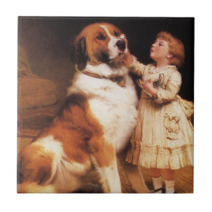 Vertrauen von Charles Burton Barber, Bernhardiner Fliese