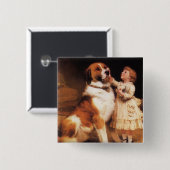Vertrauen von Charles Burton Barber, Saint Bernard Button (Vorne & Hinten)