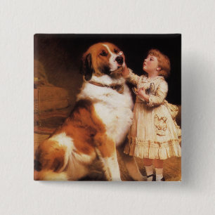 Vertrauen von Charles Burton Barber, Saint Bernard Button