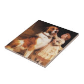 Vertrauen von Charles Burton Barber, Saint Bernard Fliese (Seite)