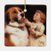 Vertrauen von Charles Burton Barber, Saint Bernard Keramikornament (Rückseite)