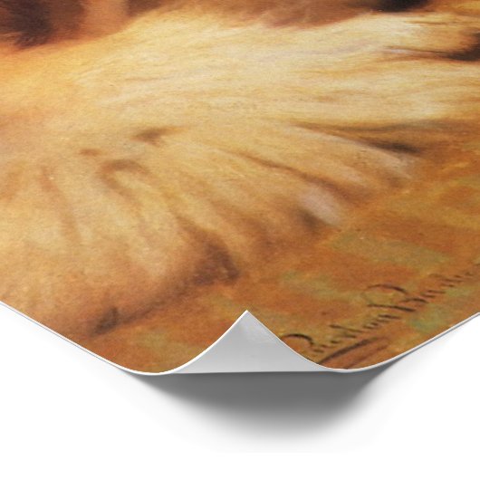 Vertrauen von Charles Burton Barber, Saint Bernard Poster (Ecke)