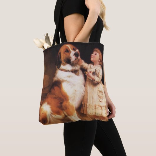 Vertrauen von Charles Burton Barber, Saint Bernard Tasche (Von Nahem)