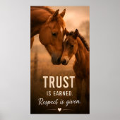 🐴 Vertrauen wird verdient, Respekt wird gegeben, Poster (Vorne)
