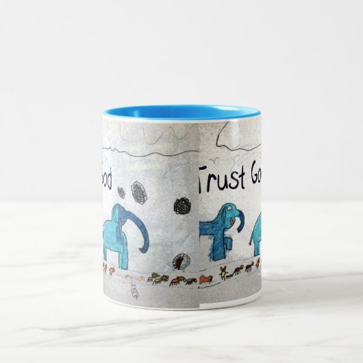 Vertrauens-Gott Zweifarbige Tasse (Mittel)