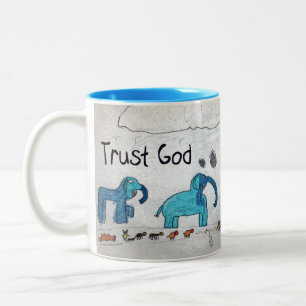 Vertrauens-Gott Zweifarbige Tasse