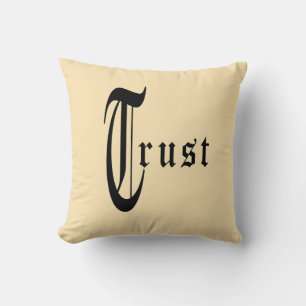 Vertrauens-Typografie-Design Kissen