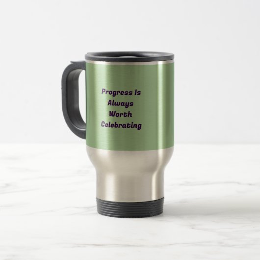 Vertrauensbildender Inspirations-Kaffeebecher Reisebecher (Vorderseite Links)