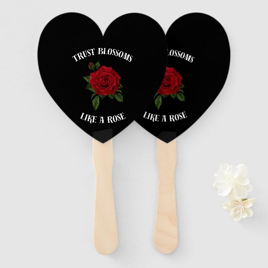 Vertrauensblüten wie eine Rose Fächer (Vorne und Hinten)