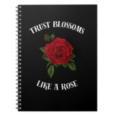 Vertrauensblüten wie eine Rose Notizblock (Vorderseite)