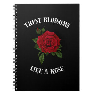 Vertrauensblüten wie eine Rose Notizblock