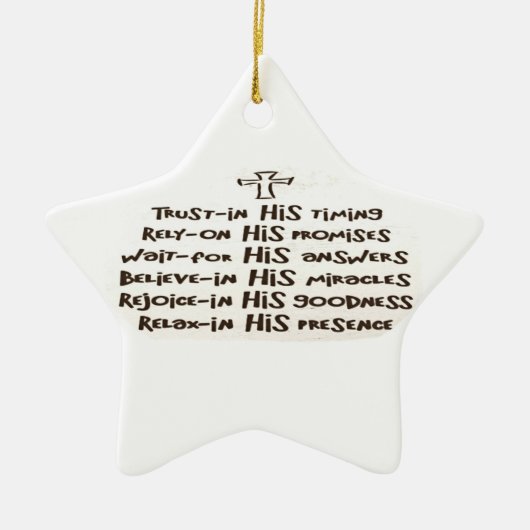 Vertrauensgebetsschmuck Keramik Ornament (Vorne)