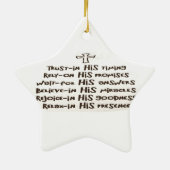 Vertrauensgebetsschmuck Keramik Ornament (Hinten)