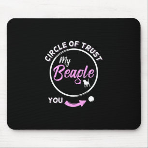 Vertrauenskreis ist mein Beagle Hund Mousepad
