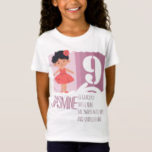 Vertrauensvolles rosa Ballerina-Mädchen 9. Geburts