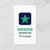 Vertrauenswürdiger Bewertungslink Trustpilot Bewer Visitenkarte (Rückseite)