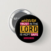 Vertrauenswürdiger Gott Zitat Button (Vorne & Hinten)