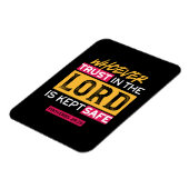 Vertrauenswürdiger Gott Zitat Magnet (Linke Seite)