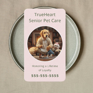 Vertrauenswürdiger Senior-Hund-Gesundheits-Senior- Visitenkarte