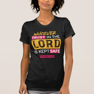 Vertrauenswürdiger Spruch in Gott ist sicher Quote T-Shirt