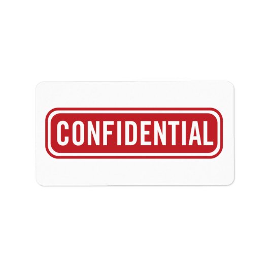 vertraulich adressaufkleber (Vorne)