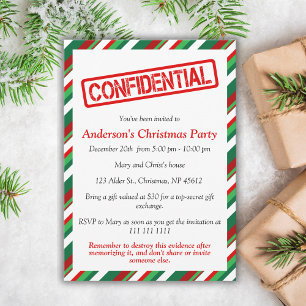 vertraulich Fun Christmas Party Einladung
