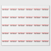 Vertraulich Geschenkpapier (Flach)