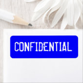 VERTRAULICH in weißem Text auf blauem Hintergrund (Insitu)
