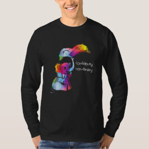 Vertraulich nicht binärer Regenbogen Genderflexive T-Shirt