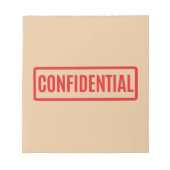 vertraulich notizblock (Vorderseite)