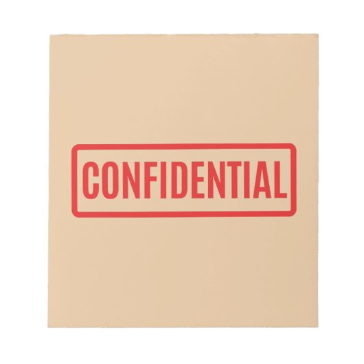 vertraulich notizblock (Vorderseite)