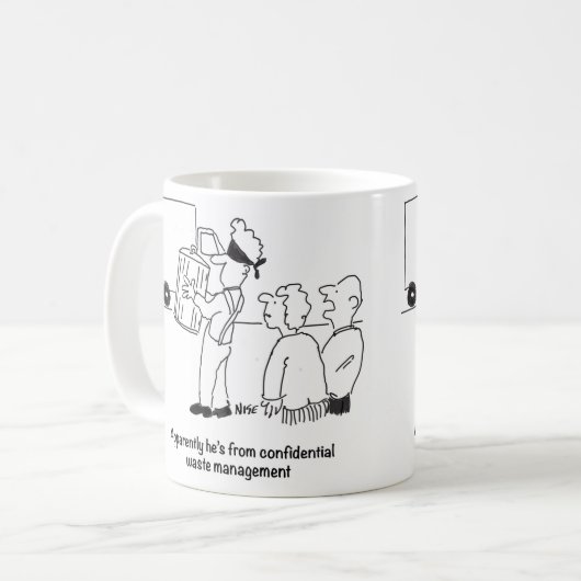 Vertrauliche Abfallbewirtschaftung Kaffeetasse (Vorderseite Links)