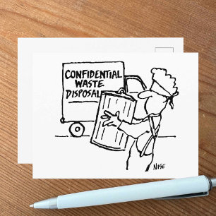 Vertrauliche Abfallentsorgung Postkarte
